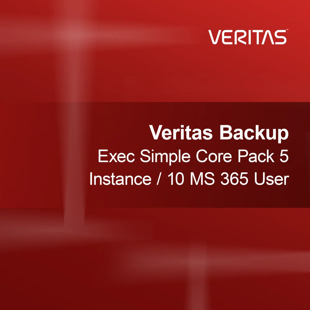 Veritas Backup Exec Simple Core Pack 5 Instance / 10 Χρήστες MS 365