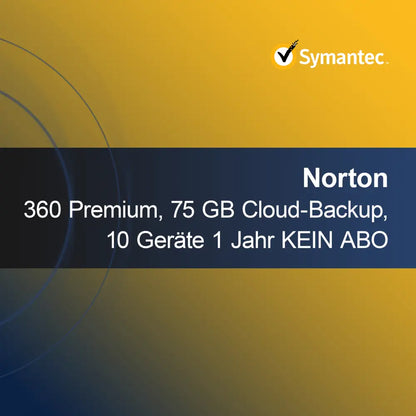 Norton 360 Premium, 75 GB Cloud-Backup, 10 συσκευές 1 έτος ΧΩΡΙΣ ΣΥΝΔΡΟΜΗ